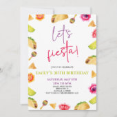 Lasst uns Fiesta! Taco Birthday Party Einladung (Vorderseite)