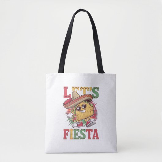 Lasst uns Fiesta Taco Design Fun Cinco de Mayo Mex Tasche (Vorderseite)