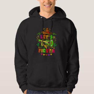 Lasst uns Fiesta Taco Gitarre Avocado Sombrero Cin Hoodie