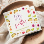 Lasst uns Fiesta Taco Mexican Fiesta Birthday Part Serviette