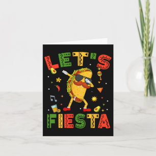 Lasst uns Fiesta Tacos Dabbing Cinco De Mayo Mexic Karte