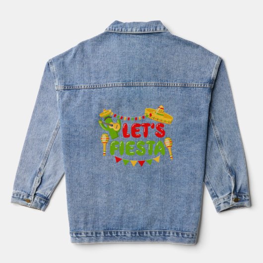 Lasst uns Fiesta Tri-Blend-Shirt Jeansjacke (Rückseite)