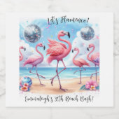 Lasst uns Flamenco! Birthday Beach Bash Bierflaschenetikett (Einzelnes Label)