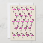 Lasst uns Flamingle auf einer Baby Shower Einladun Einladung (Rückseite)