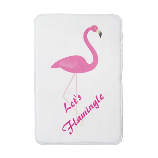 Lasst uns Flamingle Bath Matt Badematte (Vorderseite Vertikal)