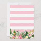 Lasst uns Flamingle Blumen Sommer Kindergeburtstag Einladung (Rückseite)