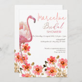 Lasst uns Flamingle-Brautparty Einladung (Vorne/Hinten)