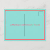 Lasst uns Flamingle Einladungspostkarte (Rückseite)