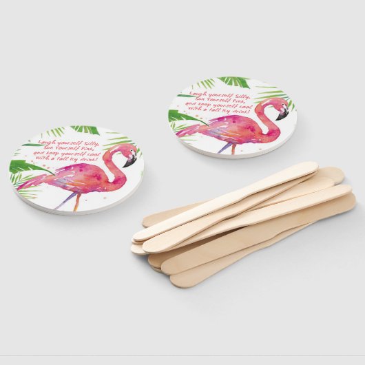 Lasst uns Flamingle Fächer (Non-assembled)