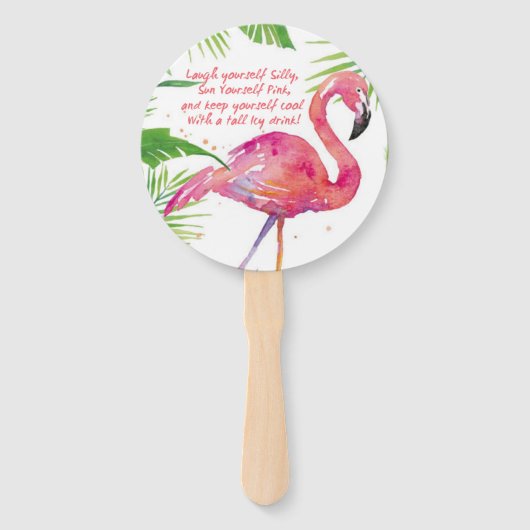 Lasst uns Flamingle Fächer (Vorderseite)