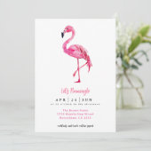 Lasst uns Flamingle Flamingo Cocktails trinken Einladung (Stehend Vorderseite)