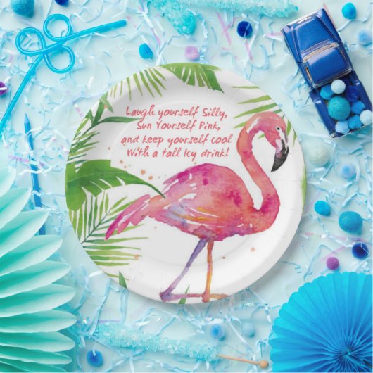 Lasst uns Flamingle Pappteller (Party)