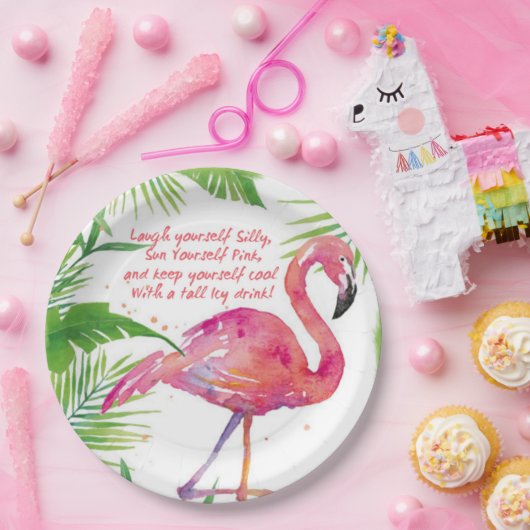 Lasst uns Flamingle Pappteller (Party)
