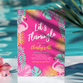 Lasst uns Flamingle-Party Einladung