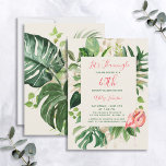 Lasst uns Flamingle Pink 40. Tropical Birthday Par Einladung<br><div class="desc">Dieses Party aus dem 40. Jubiläum lädt zum Verweilen ein. Das Design "Let's Flamingle" besticht durch ein wunderschönes goldfarbenes und grünes tropisches Aquarellmotiv, das mit einem Flamingo geschmückt ist. Mit rosa und grünem Text in handgeschriebener Schrift und moderner Sans Serif Typografie, können Sie das JAHR zu jedem Jahr, das Sie...</div>