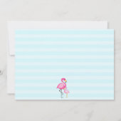 Lasst uns Flamingle Pink Flamingo Baby Dusche Einladung (Rückseite)