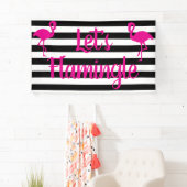 Lasst uns Flamingle Pink Flamingo Banner (Insitu)