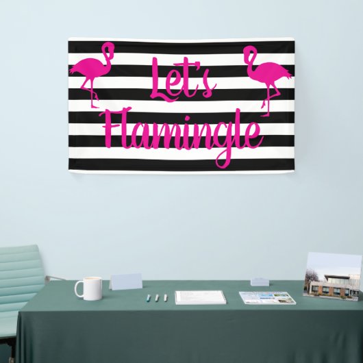 Lasst uns Flamingle Pink Flamingo Banner (Messeveranstaltung)