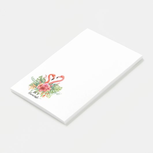 Lasst uns Flamingle Post-it Klebezettel (angewinkelt)