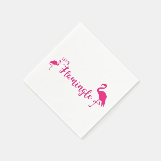 Lasst uns Flamingle Serviette (Ecke)