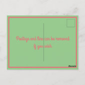 Lasst uns Flamingle spielen! Einladung Postkarte (Rückseite)