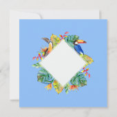 Lasst uns Flamingle Tropical Bridal Dusche einlade Einladung (Rückseite)