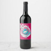 Lasst uns Flamingle Tropical Flamingo 60. Geburtst Weinetikett (Vorderseite)