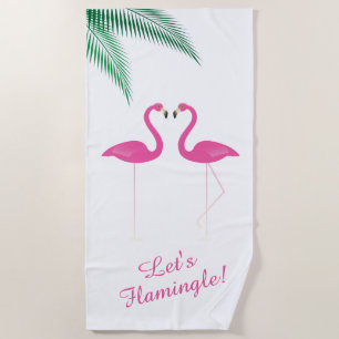 Lasst uns Flamingle Tropical Flamingo Beach Handtu Strandtuch