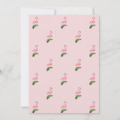 Lasst uns Flamingle Tropical Pink Flamingo Baby Du Einladung (Rückseite)