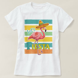 Lasst uns Flamingo Cinco De Mayo feiern T-Shirt