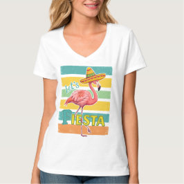 Lasst uns Flamingo-Fiesta Cinco De Mayo feiern T-Shirt