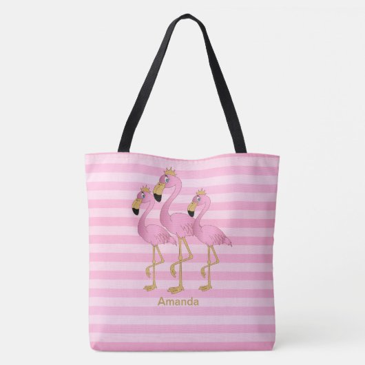 Lasst uns Flamingo Tasche (Rückseite)