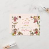 Lasst uns flattern und märchenhaften Geburtstag fe Karte (Vorderseite/Rückseite Beispiel)