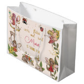 Lasst uns flattern und wirbeln, Märchengarten Gebu Große Geschenktüte (Vorderseite Schrägansicht)