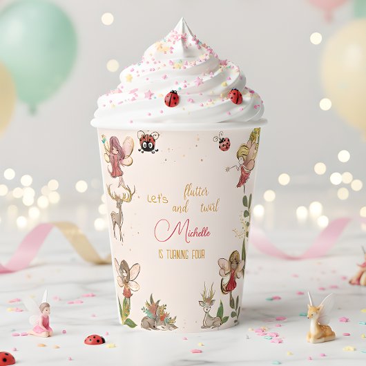 Lasst uns flattern und wirbeln, Märchengarten Gebu Pappbecher