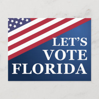 Lasst uns Florida abstimmen und die Wähler heraush Postkarte