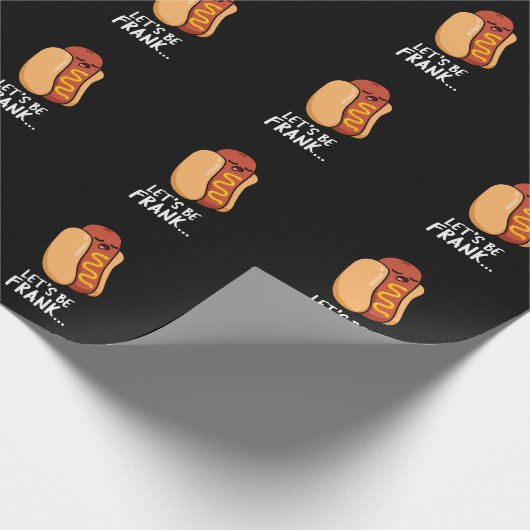Lasst uns Frank Funny Frankfurter Pun Dark BG sein Geschenkpapier (Ecke)