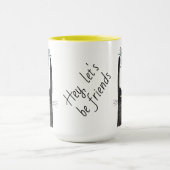 Lasst uns Freunde sein, Katz-Liebe, Katz-und-Maus- Tasse (Zentrum)