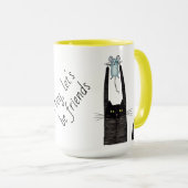 Lasst uns Freunde sein, Katz-Liebe, Katz-und-Maus- Tasse (VorderseiteRechts)