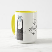 Lasst uns Freunde sein, Katz-Liebe, Katz-und-Maus- Tasse (Vorderseite Links)