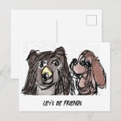 Lasst uns Freunde sein Postkarte (Vorne/Hinten)
