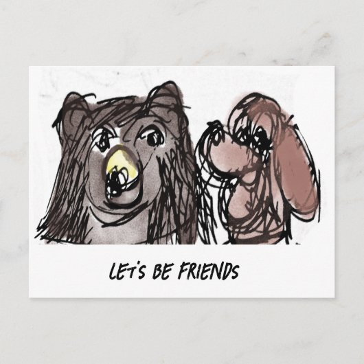 Lasst uns Freunde sein Postkarte (Vorderseite)