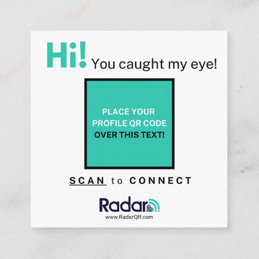 Lasst uns Freunde sein Quadratische Visitenkarte (Rückseite)