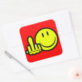 Lasst uns Freunde sein Quadratischer Aufkleber (Umschlag)