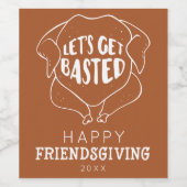 Lasst uns Freundschaften aufbauen Weinetikett (Einzelnes Label)