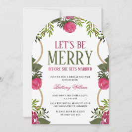 Lasst uns frohe Weihnachts-Bridal-Dusche Einladung