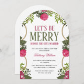 Lasst uns frohe Weihnachts-Bridal-Dusche Einladung (Vorne/Hinten)