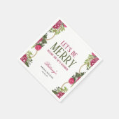 Lasst uns frohe Weihnachts-Bridal-Dusche Einladung Serviette (Ecke)