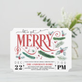 Lasst uns frohe Weihnachts-Party Einladung für den (Stehend Vorderseite)