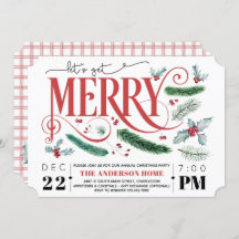 Lasst uns frohe Weihnachts-Party Einladung für den